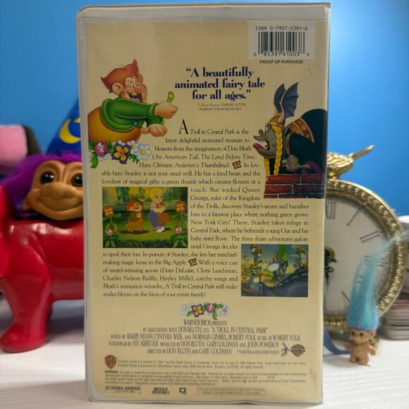 A Troll in Central Park VHS 1994 Don Bluth Movie Tested Works Clamshell - Picture 2 of 3